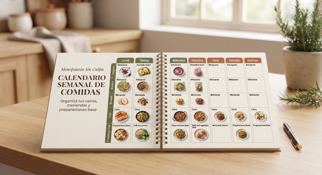 Vista del Calendario semanal de comidas